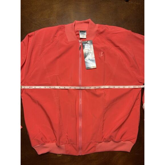 VTG 1993 Prince Tennis Salmon Pink Lightweight Zip Up Windbreaker Size L NWT - Picture 5 of 13